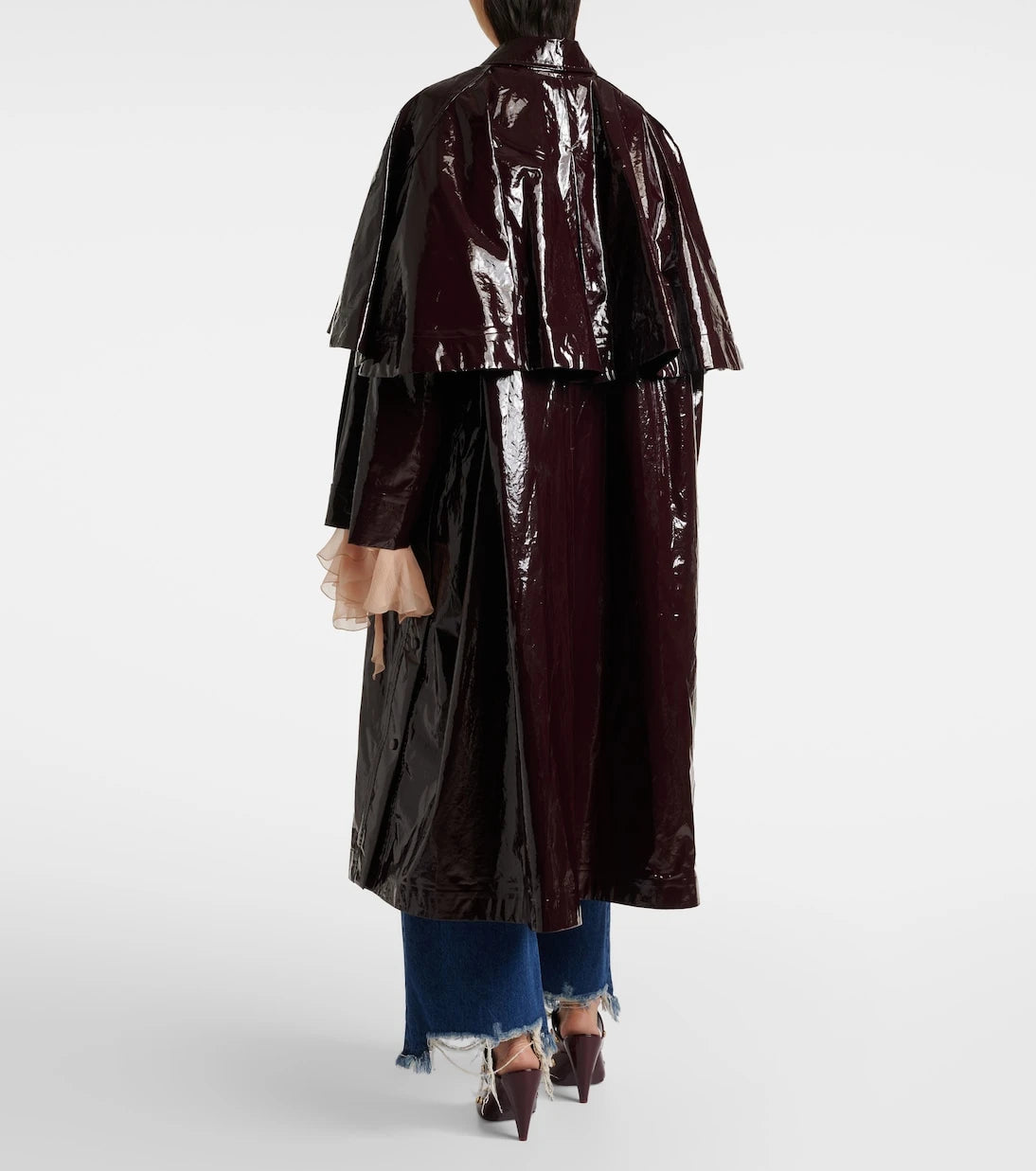 Chloé - Caped coated cotton coat