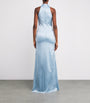 Gaurav Gupta Blue Silk-Blend Embellished Nephele Gown
