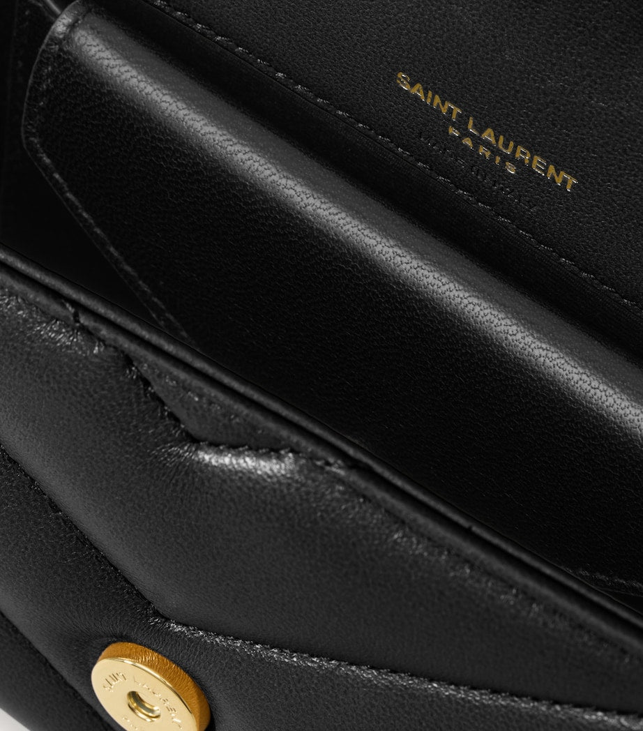 Purple Mini Leather Loulou Cross-Body Bag