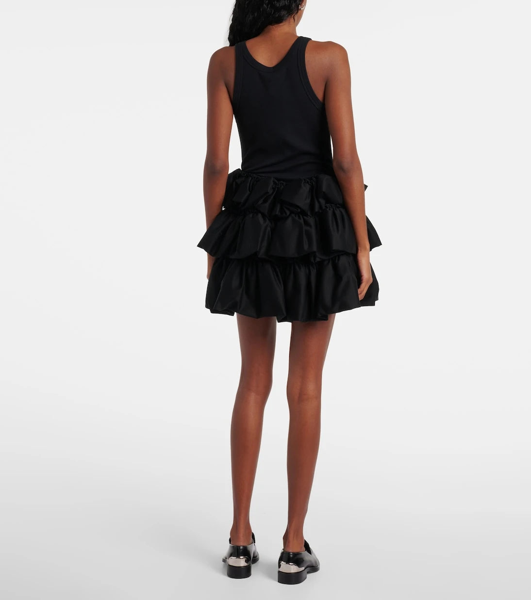 Noir Kei Ninomiya - Tiered cotton miniskirt