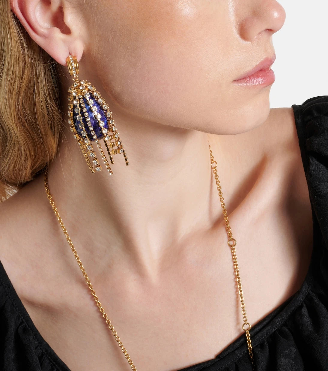 Chloé - Crystal-embellished drop earrings