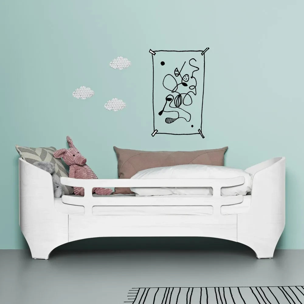 Leander - Junior Bed Security Rail | White satin