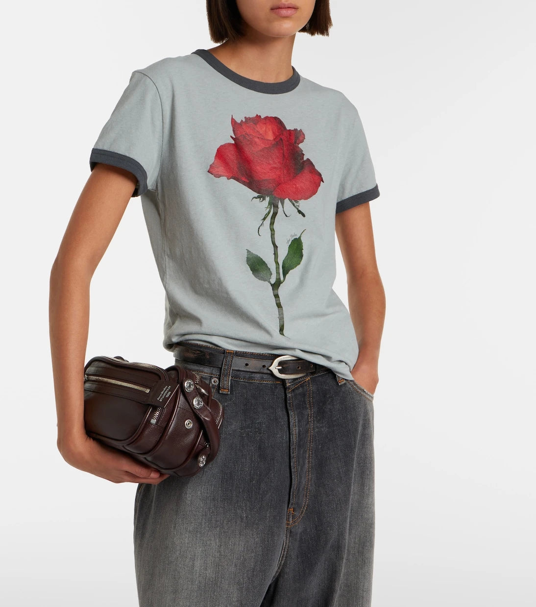 Acne Studios - Printed cotton-blend T-shirt