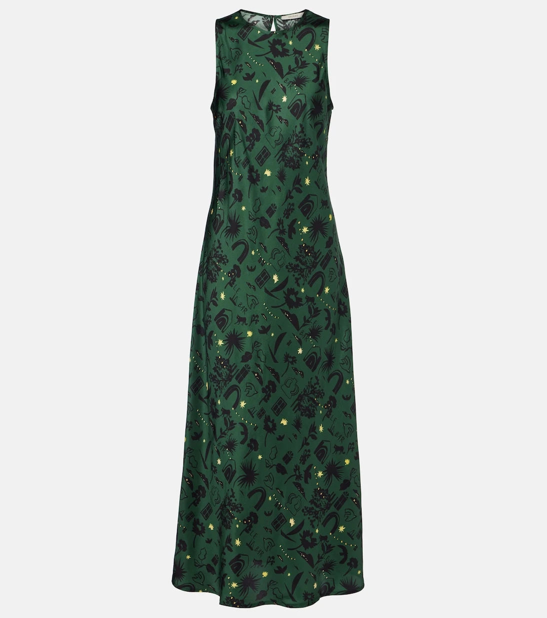 Asceno - Valencia printed silk charmeuse maxi dress