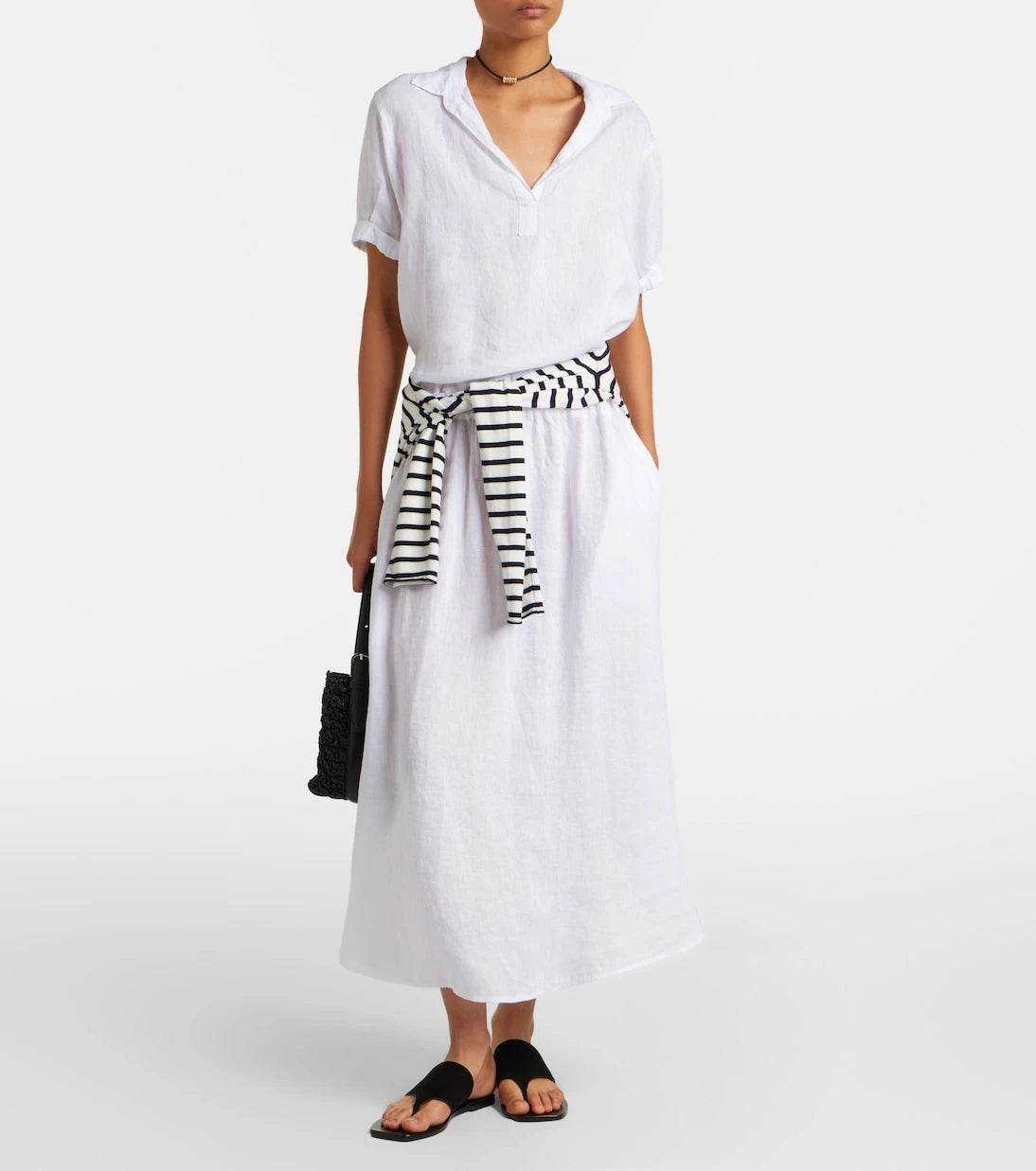 Velvet - Virginia linen midi skirt