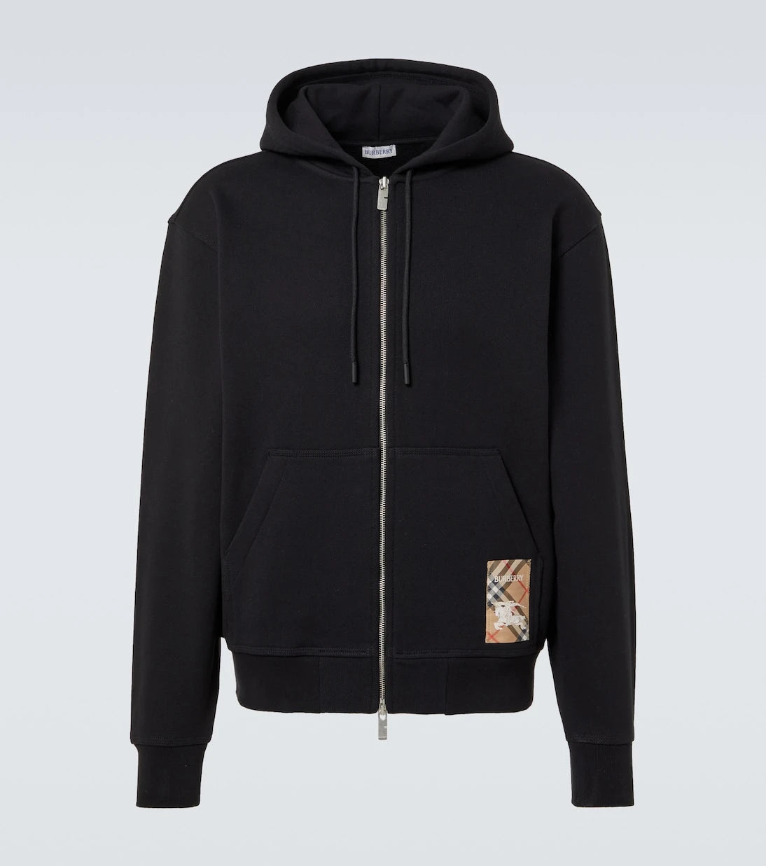 Burberry - سويت شيرت بغطاء رأس من قطن الجيرسي EKD بسحاب