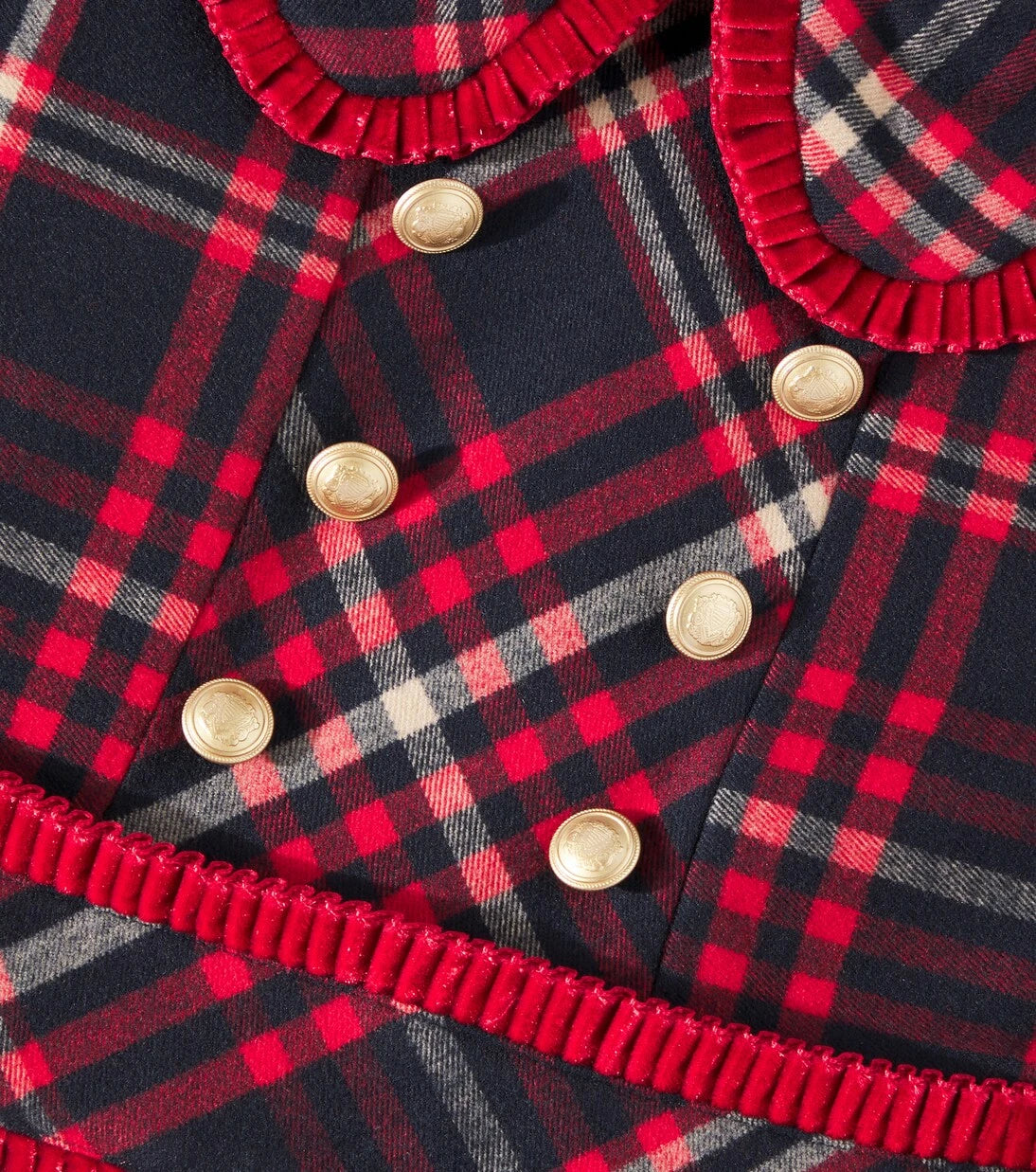 Patachou - Ruffled tartan dress