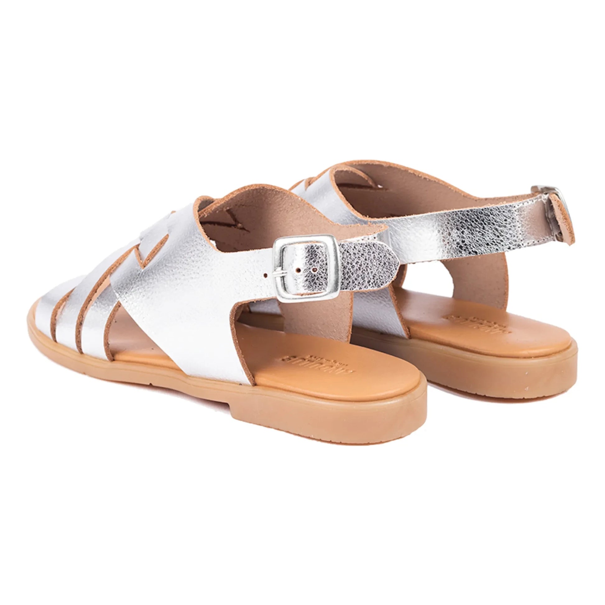Angulus - Braided Sandals | Silver