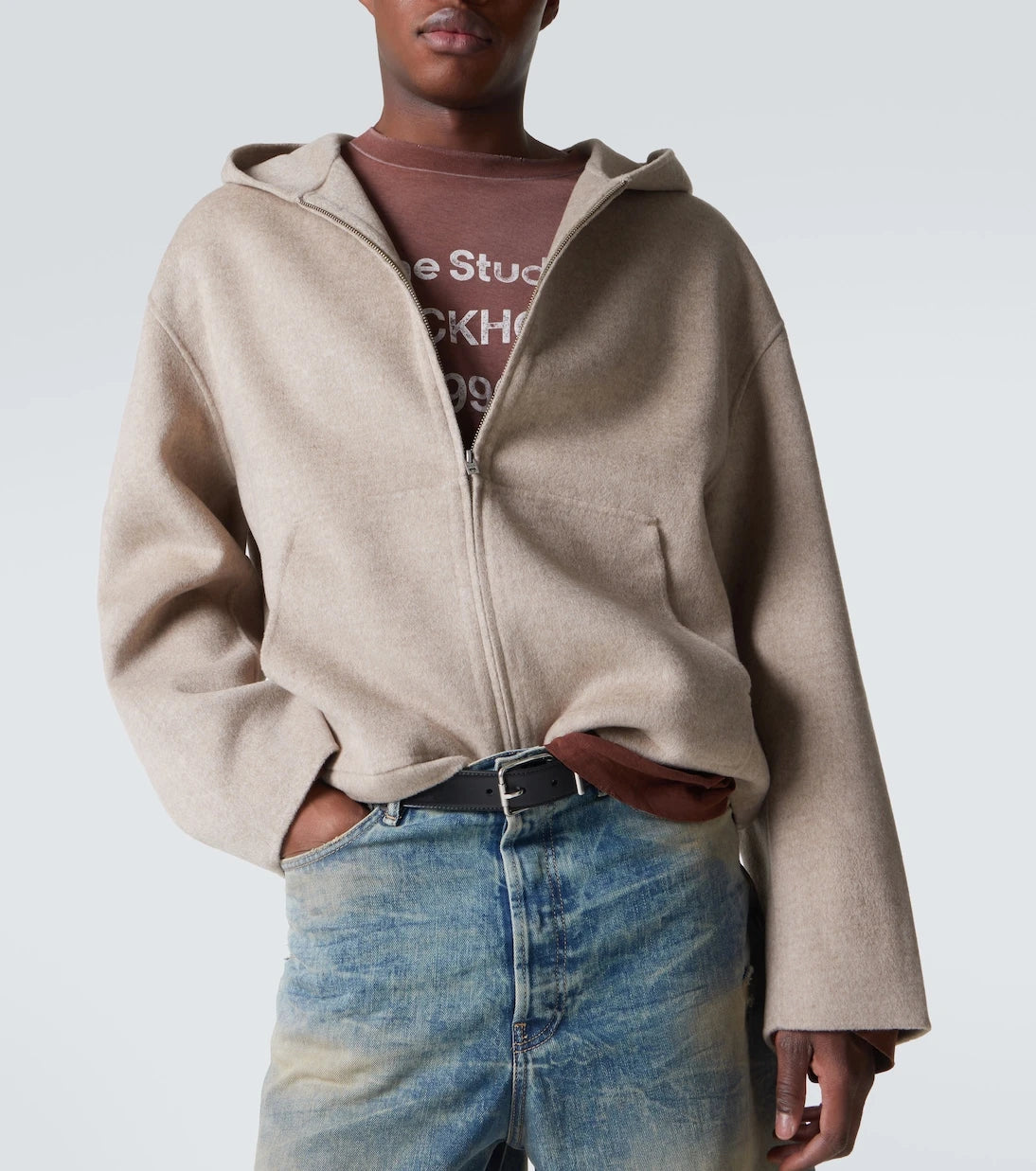 Acne Studios - سترة بغطاء للرأس من الصوف والكشمير