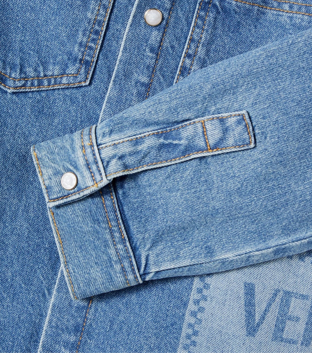 Versace Kids - Logo denim shirt