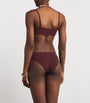 Ulla Johnson Burgundy Dani Mid-Rise Bikini Briefs