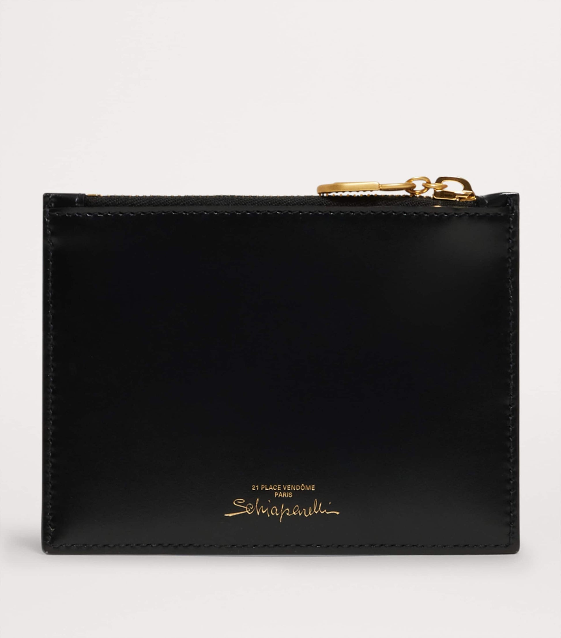 Schiaparelli Black Leather Jewellery Coin Purse