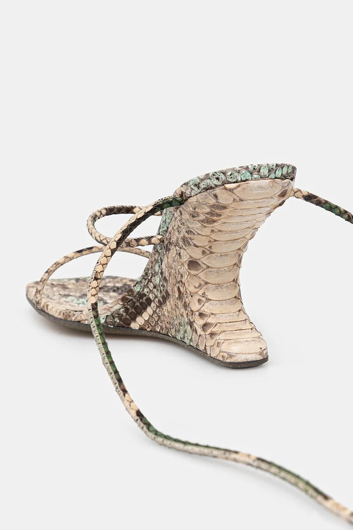 Rick Owens Lilies deri eğimli tabanlı sandalet ayakkabı Cantilever 8