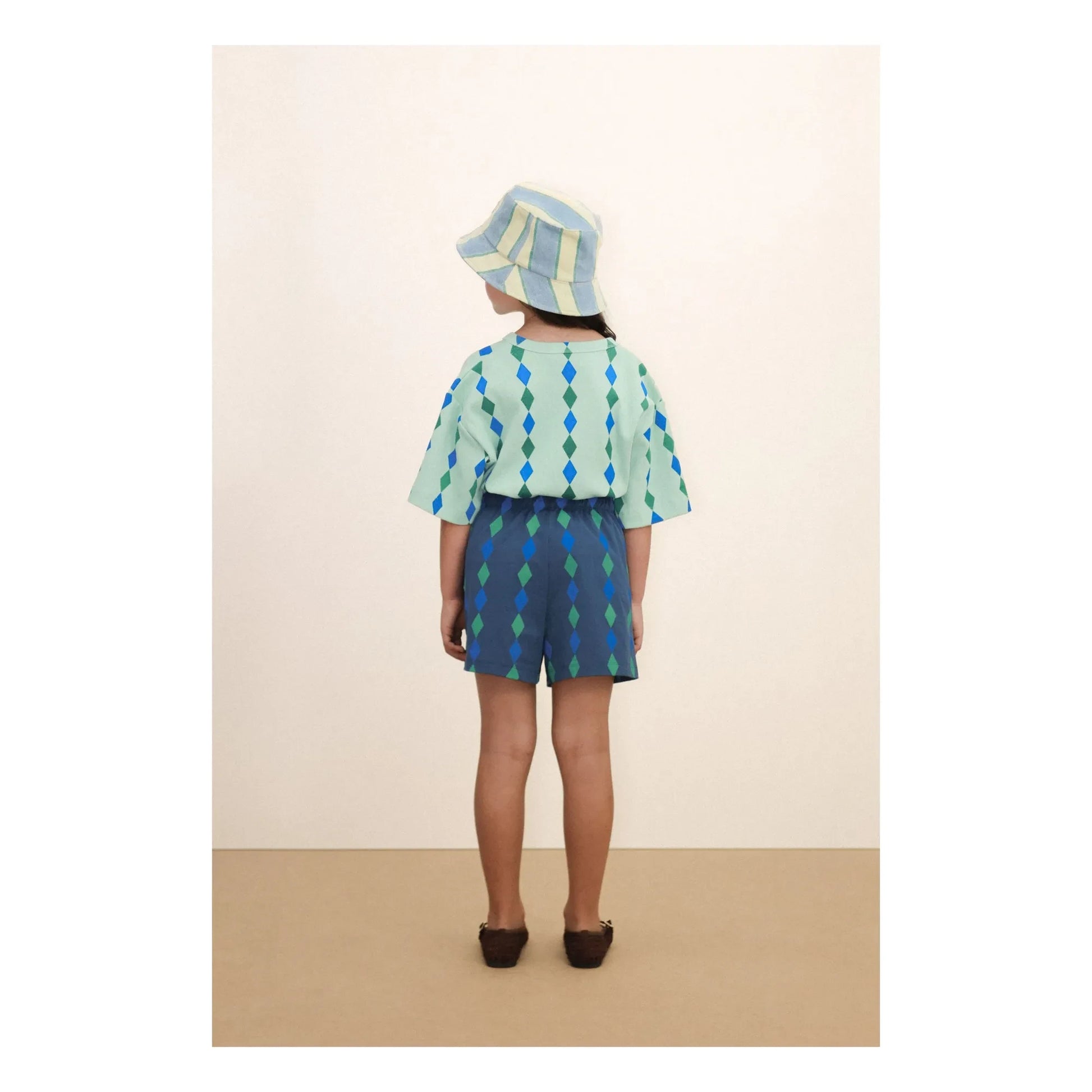 Tinycottons - Losange Organic Cotton Shorts | Blue