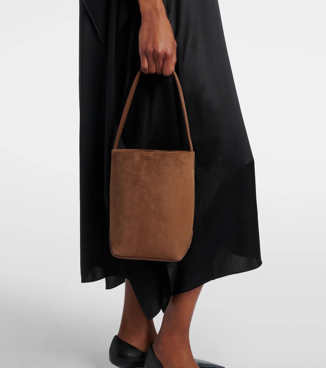 The Row - Park Edge N/S Small suede tote bag