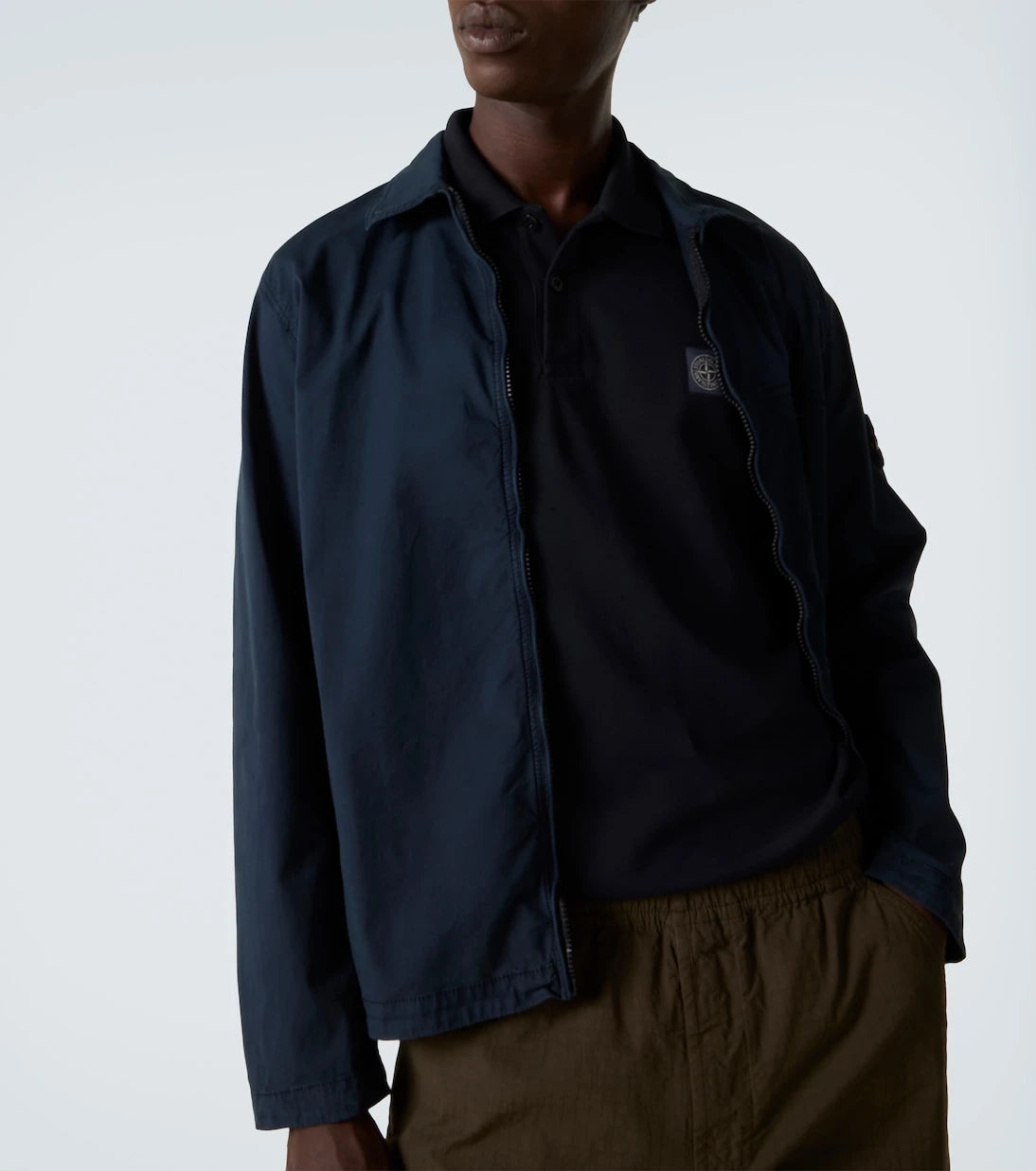 Stone Island - Compass cotton piqué polo shirt