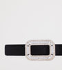 Roger Vivier Black Satin Pilgrim Belt