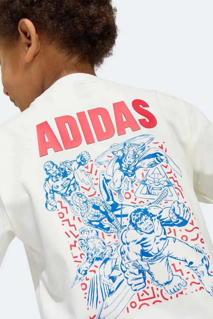 adidas çocuklar için pamuk ve elastanlı Marvel tişört