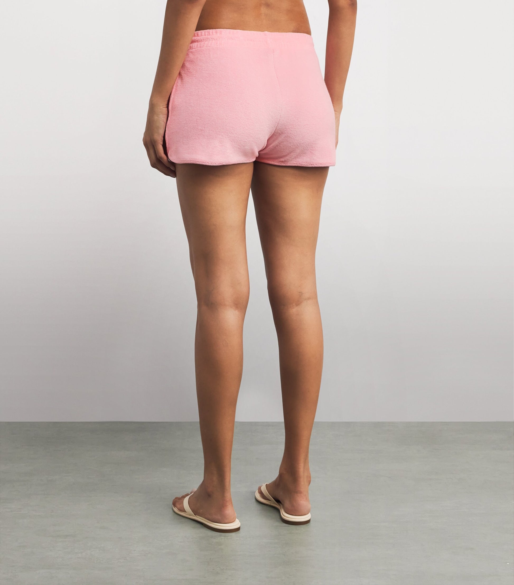 Pink Cotton Terry Towelling Shorts