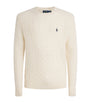 Wool-Cashmere Cable-Knit Sweater NATURAL
