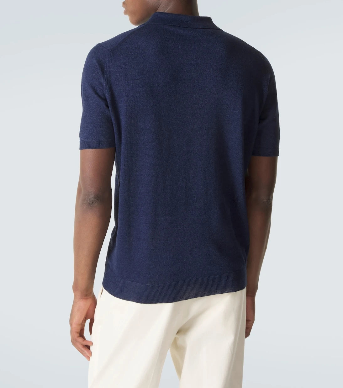 Thom Sweeney - Linen and cotton polo shirt