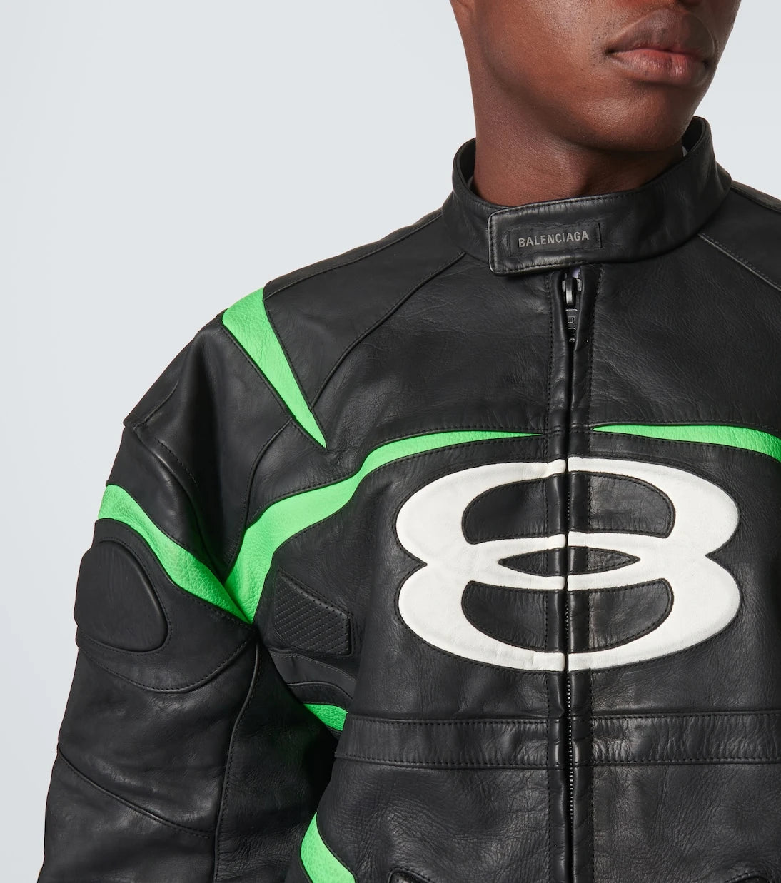 Balenciaga - Logo leather jacket