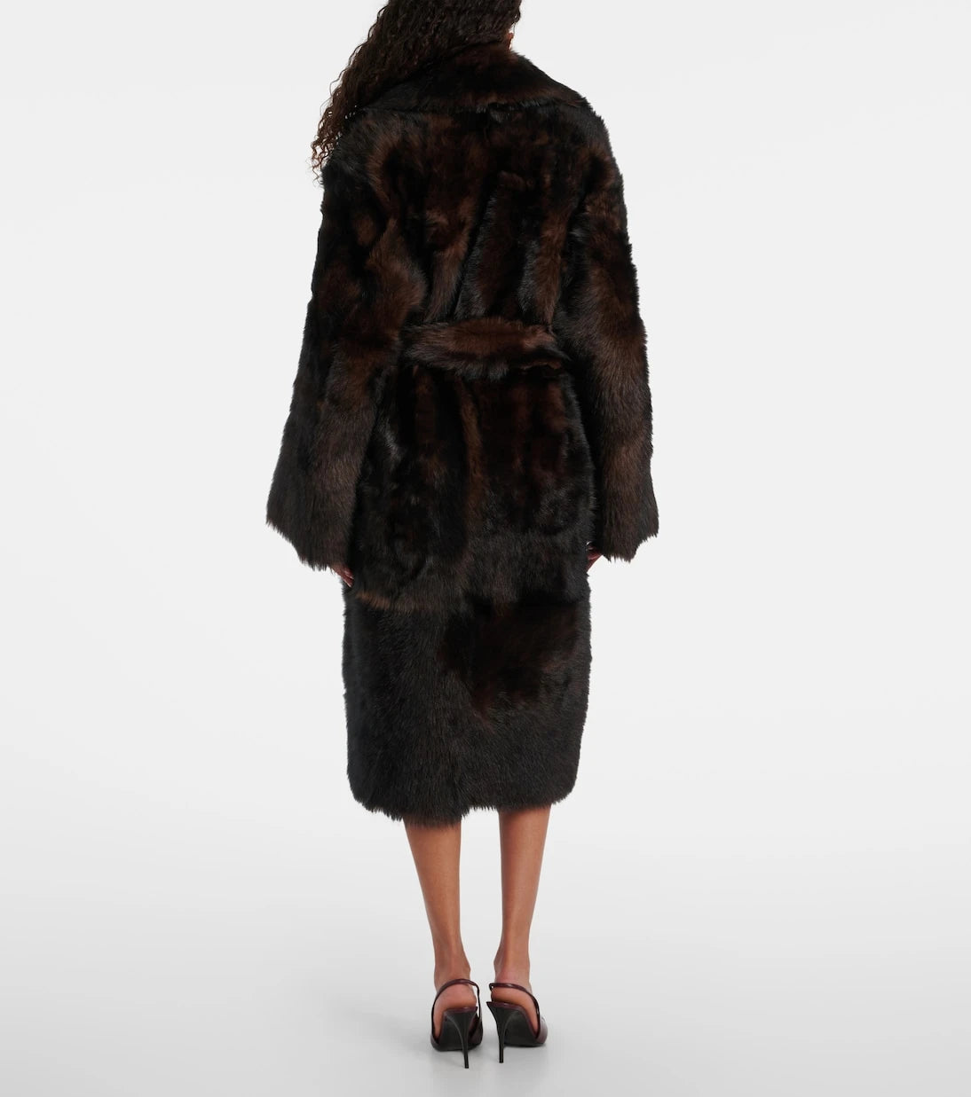 Nour Hammour - Uma shearling wrap coat