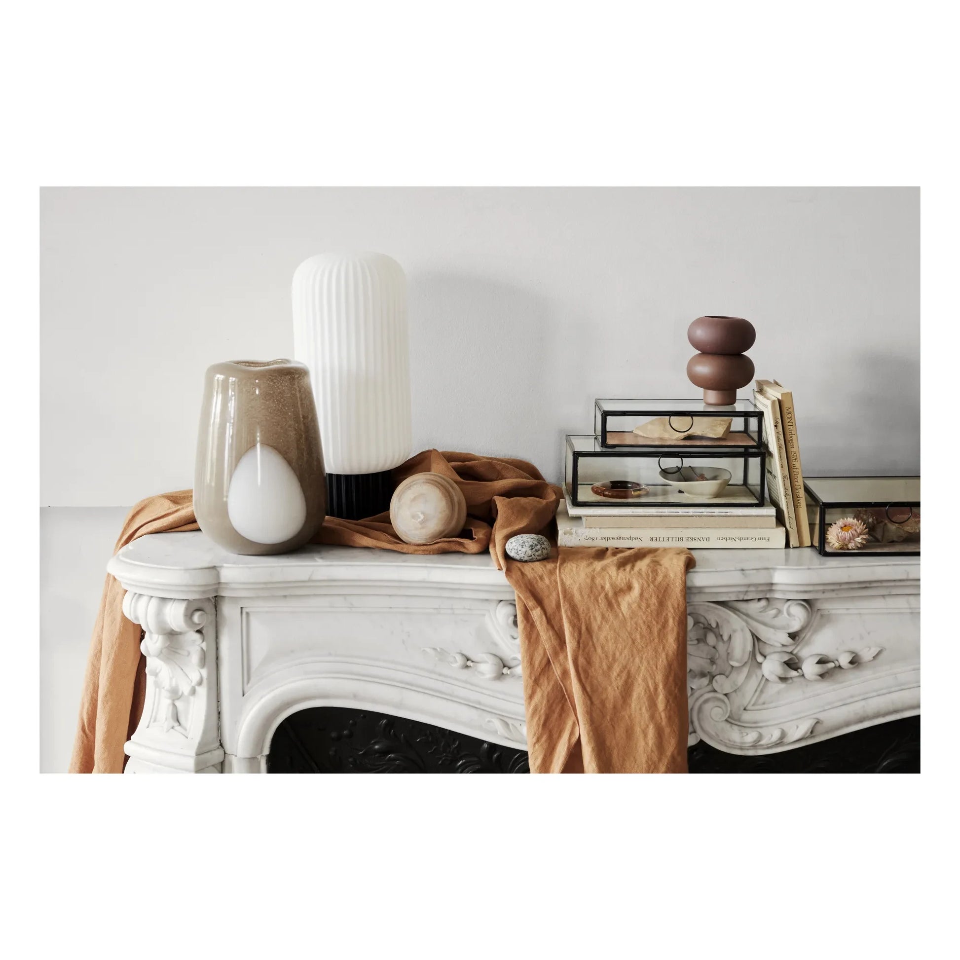 Broste Copenhagen - Ada Glass Vase | Taupe grey