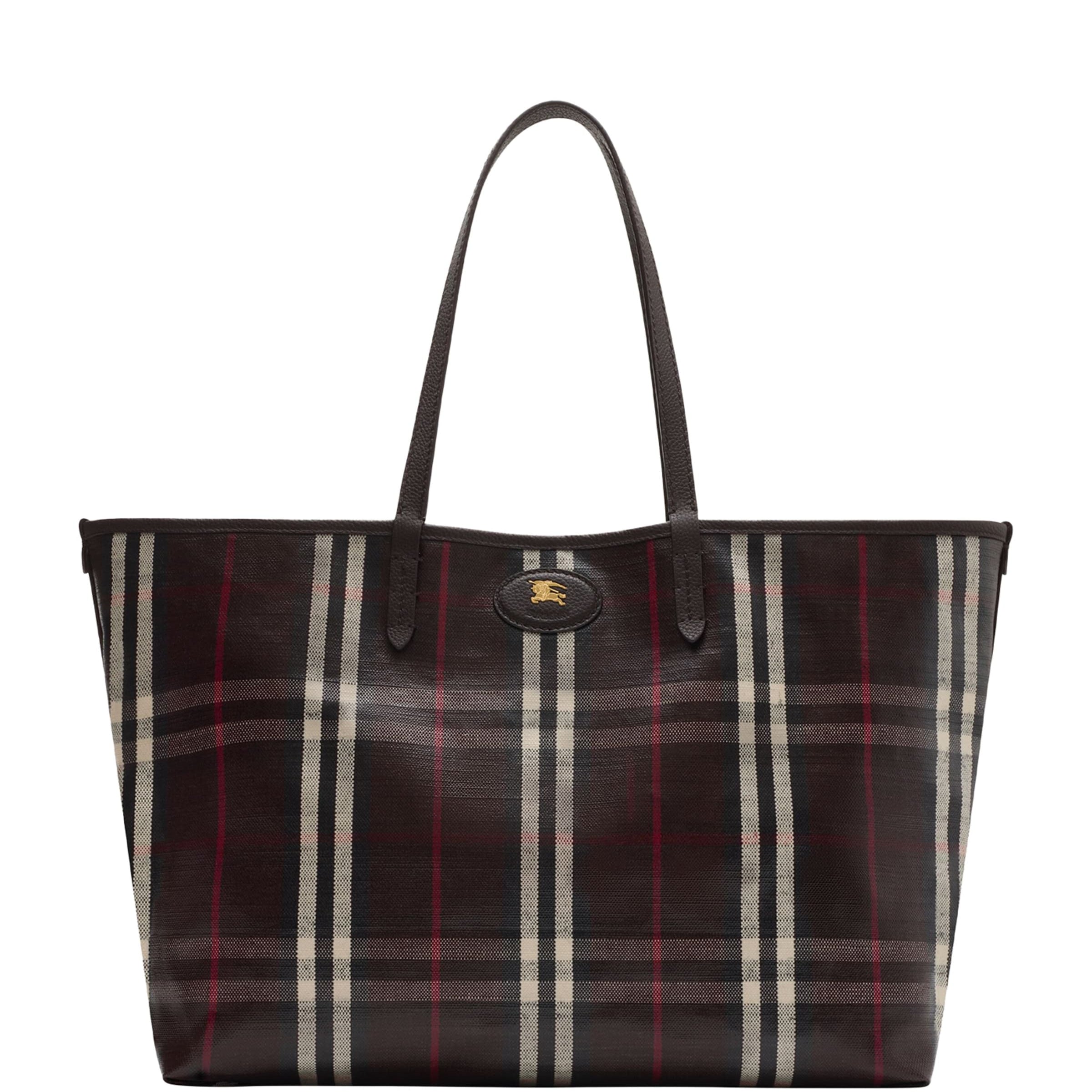 Burberry Brown Medium Canvas Highlands Tote Bag