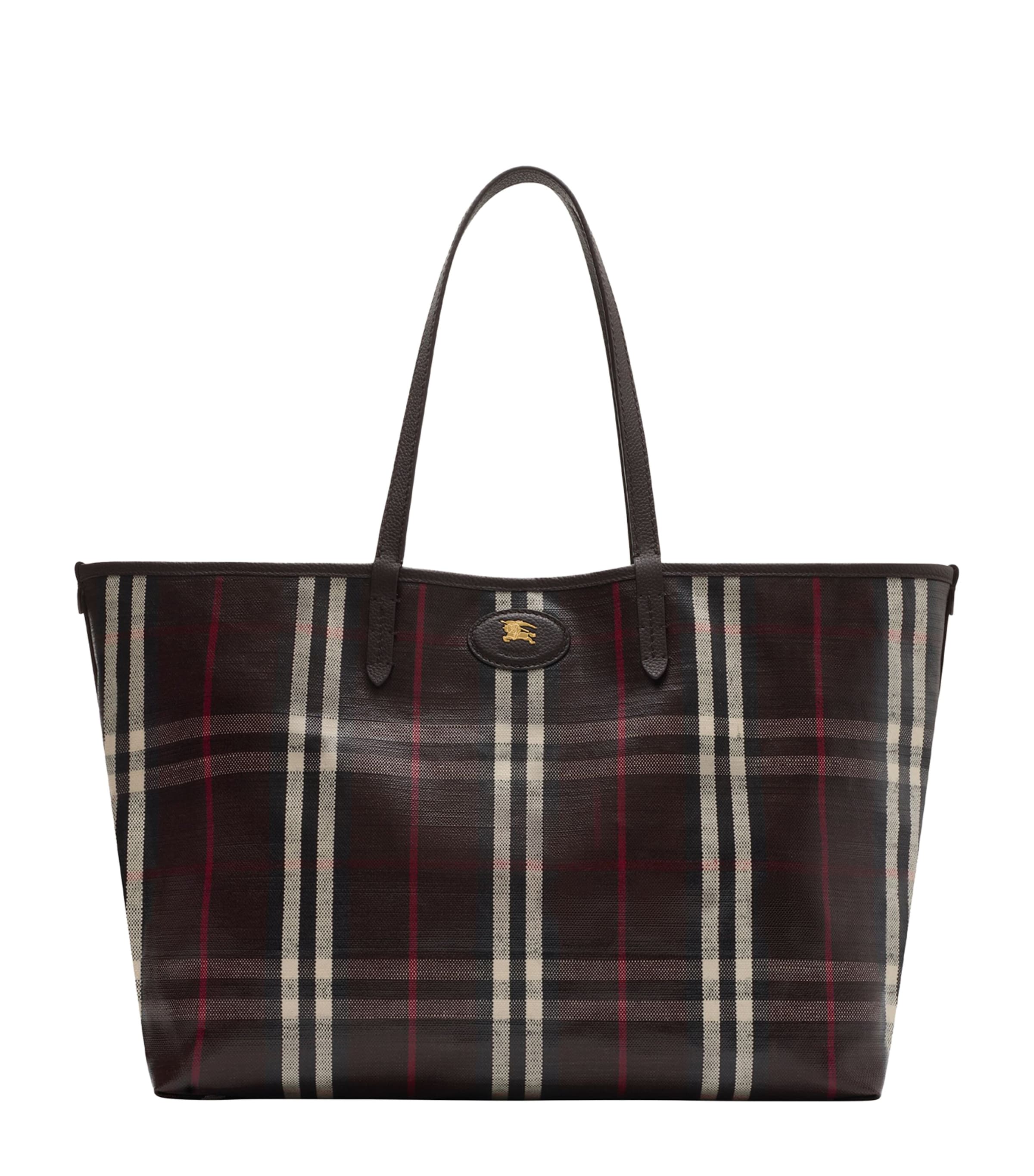 Burberry Brown Medium Canvas Highlands Tote Bag