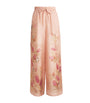 Zimmermann Pink Silk Cascadian Trousers