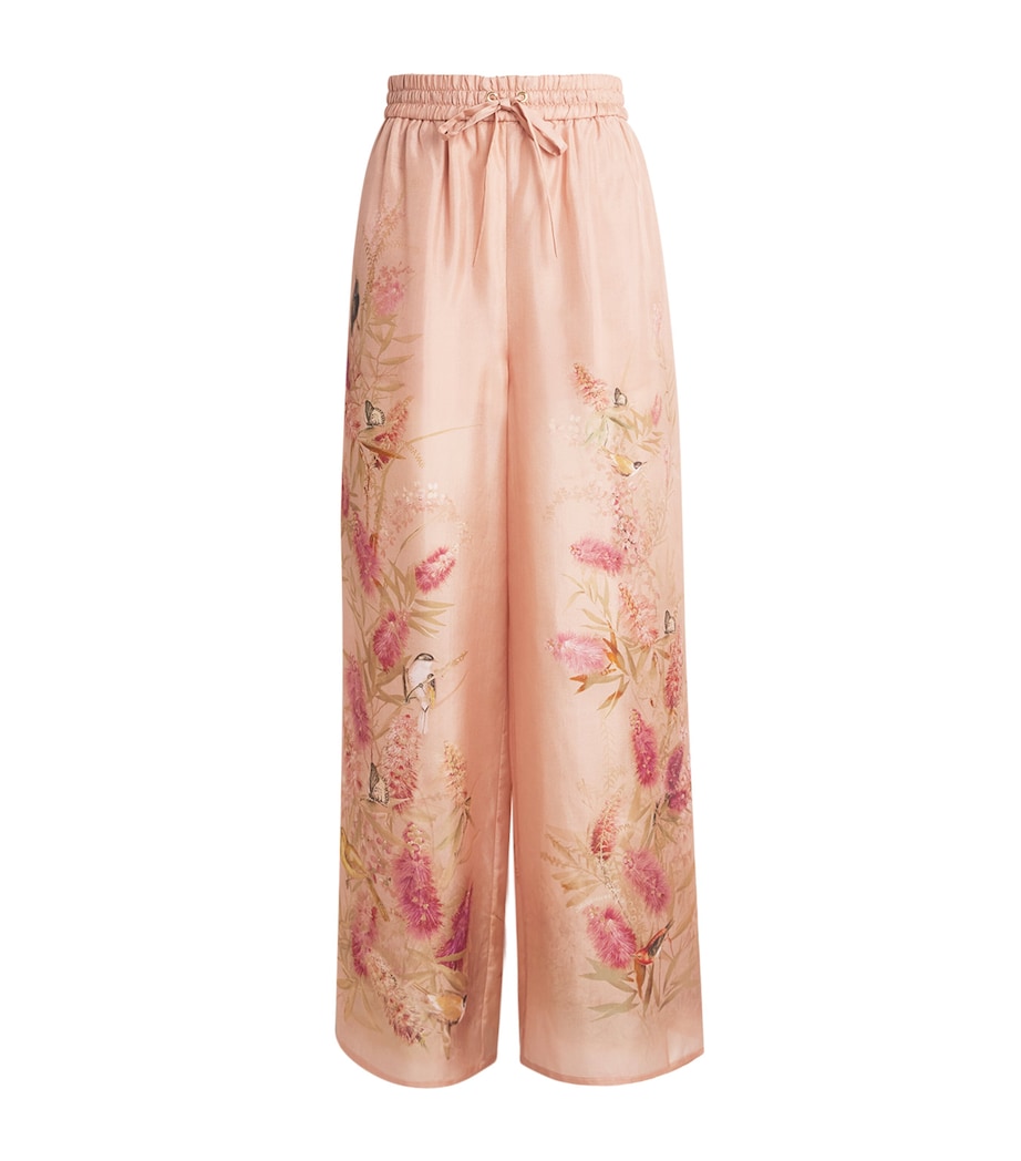 Zimmermann Pink Silk Cascadian Trousers