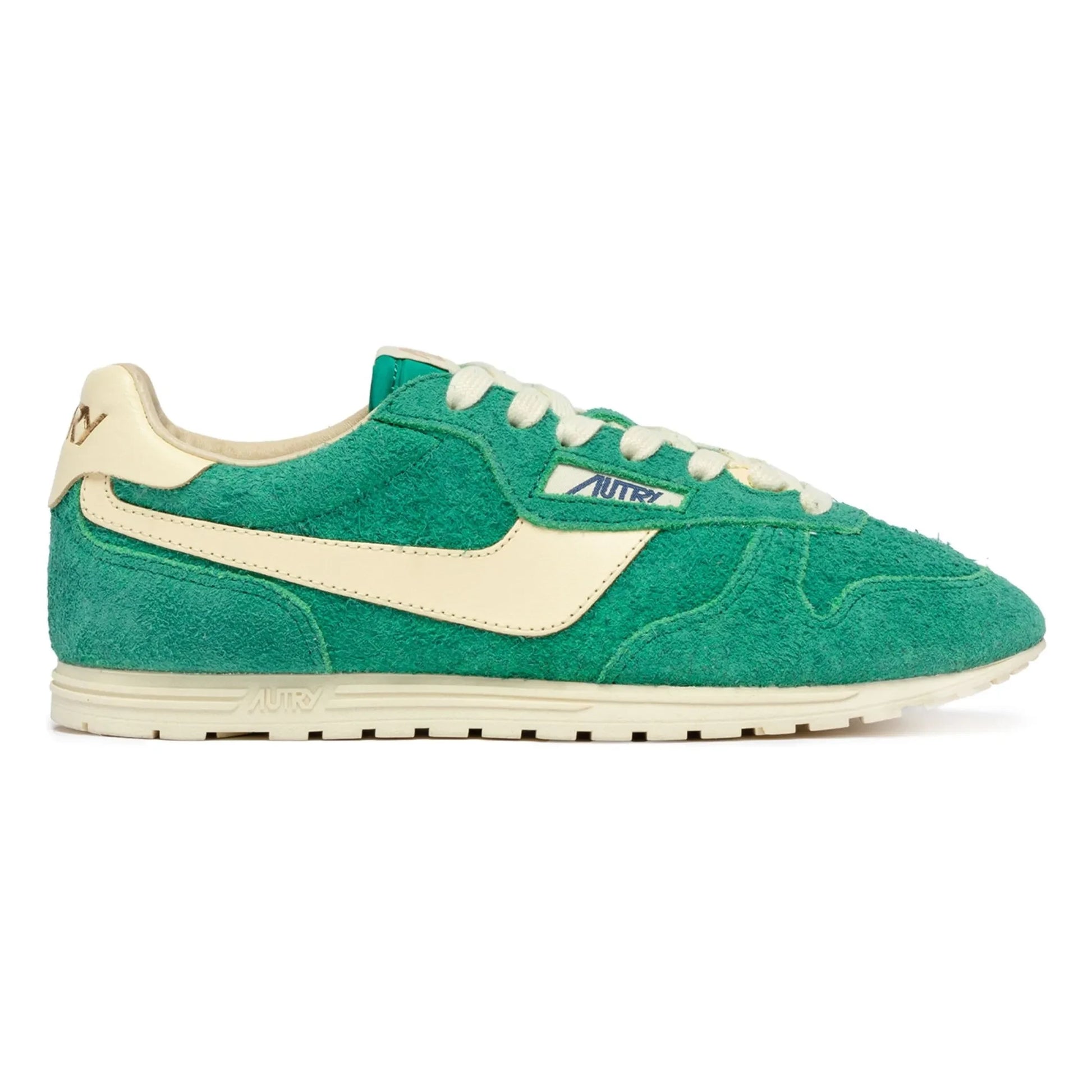 Autry - Windspin Low Two-tone Suede and Leather Sneakers | Green