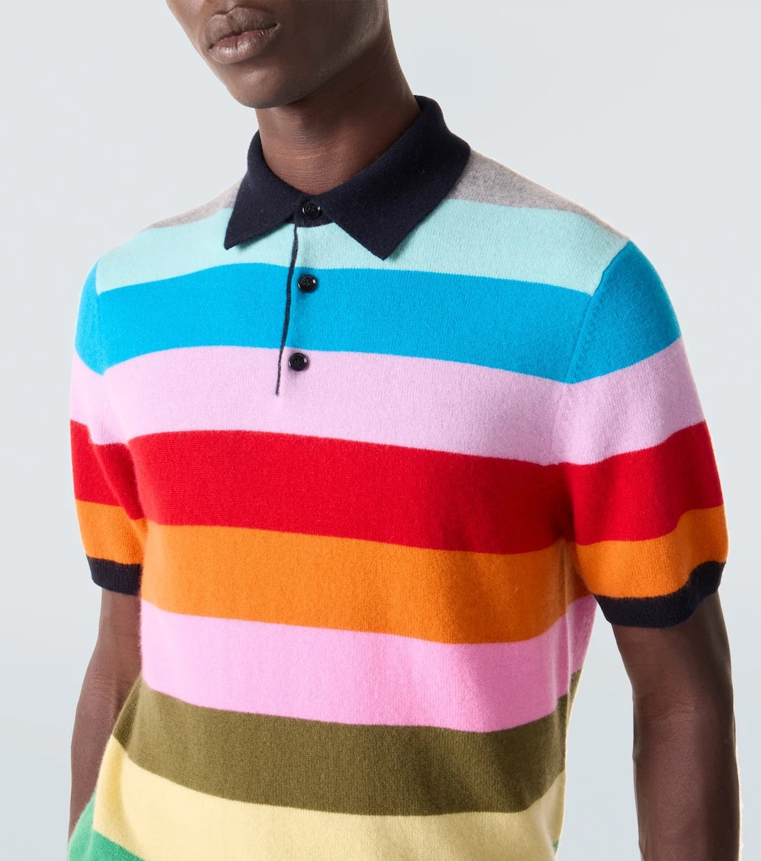 Allude - Çizgili kaşmir polo kazak
