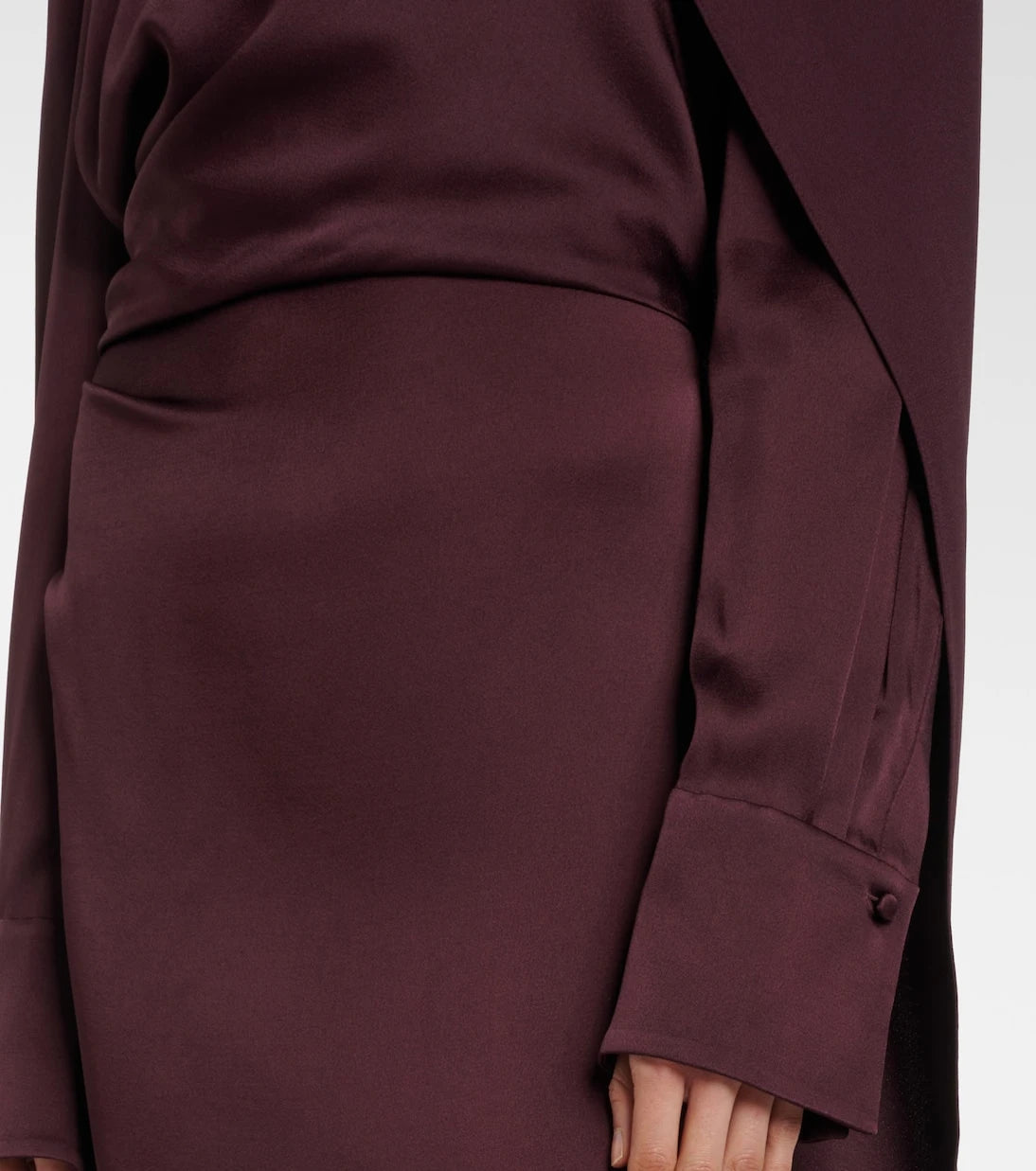Erdem - Draped satin midi dress