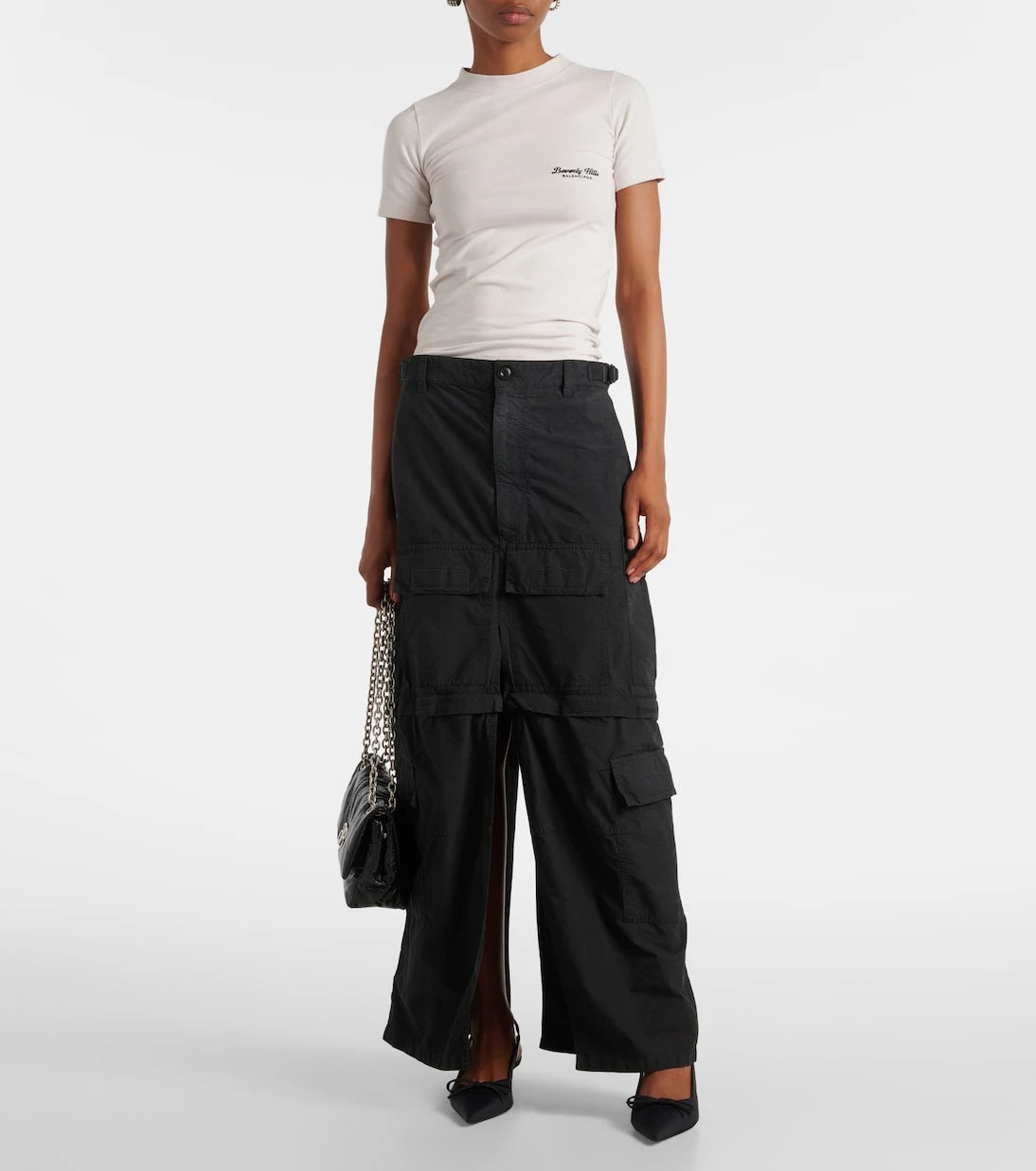 Balenciaga - Cotton-blend ripstop cargo skirt