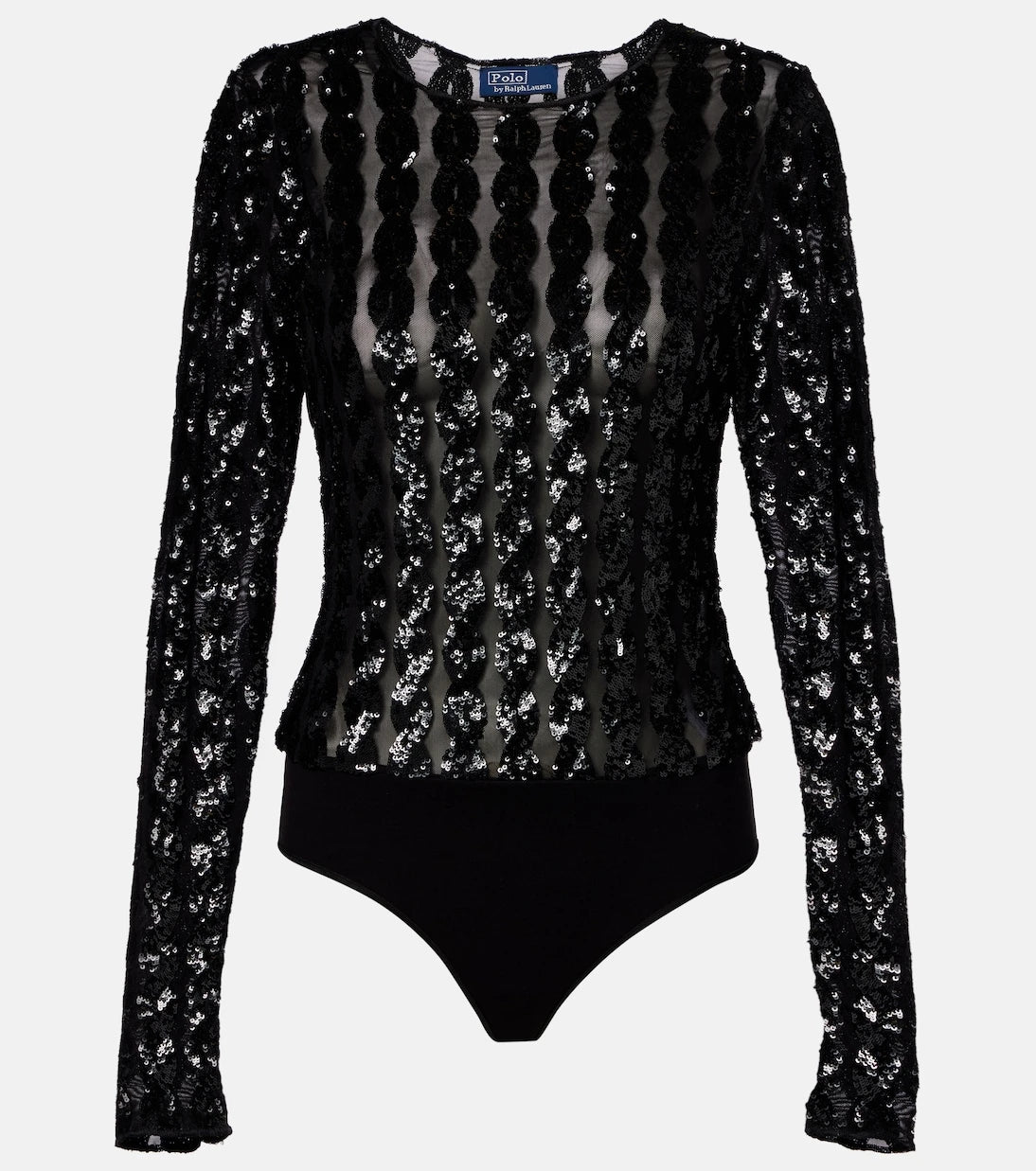 Polo Ralph Lauren - Sequined mesh and jersey bodysuit