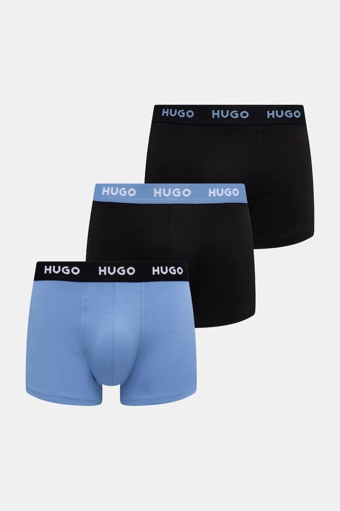 HUGO Erkek Pamuk Elastan Boxer TRUNK TRIPLET PACK 3'lü