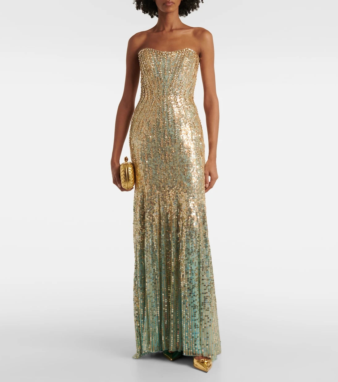 Jenny Packham - Sarai sequined strapless gown