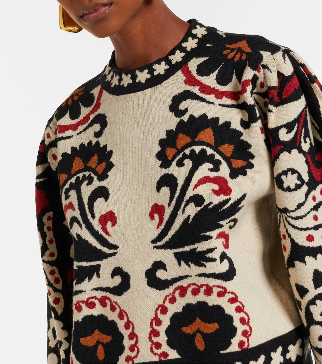 Farm Rio - Tapestry Stripes jacquard sweater