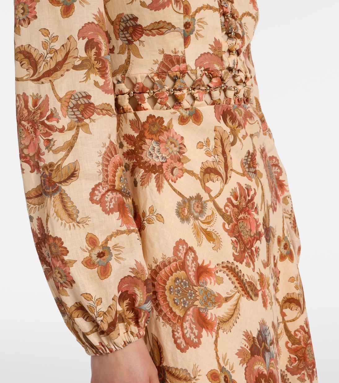 Zimmermann - Aster beaded floral linen maxi dress