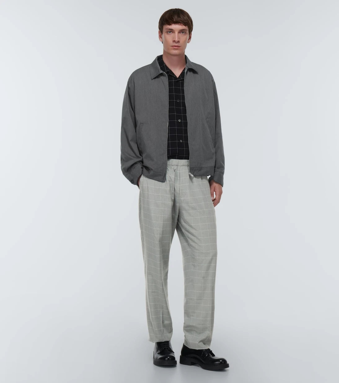 Undercover - Checked silk-blend pants