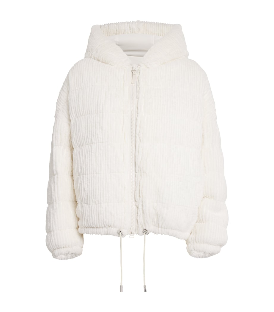 White Reversible Ribbed Lambswool Jacket