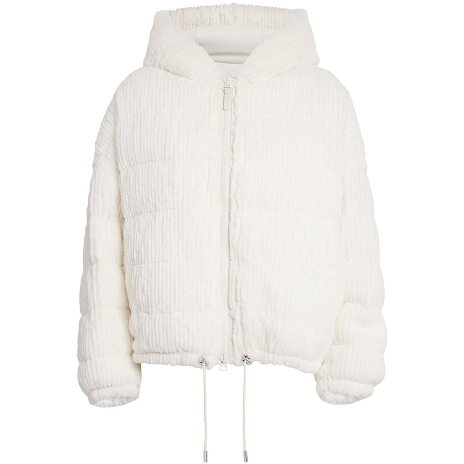 White Reversible Ribbed Lambswool Jacket