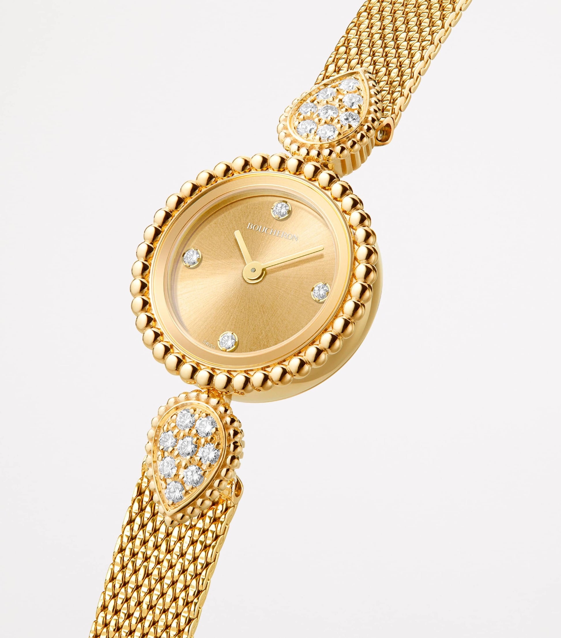 Boucheron Yellow Gold and Diamond Serpent Bohème Watch 23mm