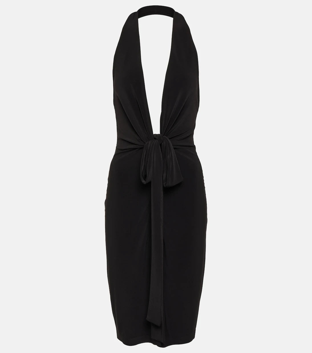 Norma Kamali - Tie-detail halterneck minidress