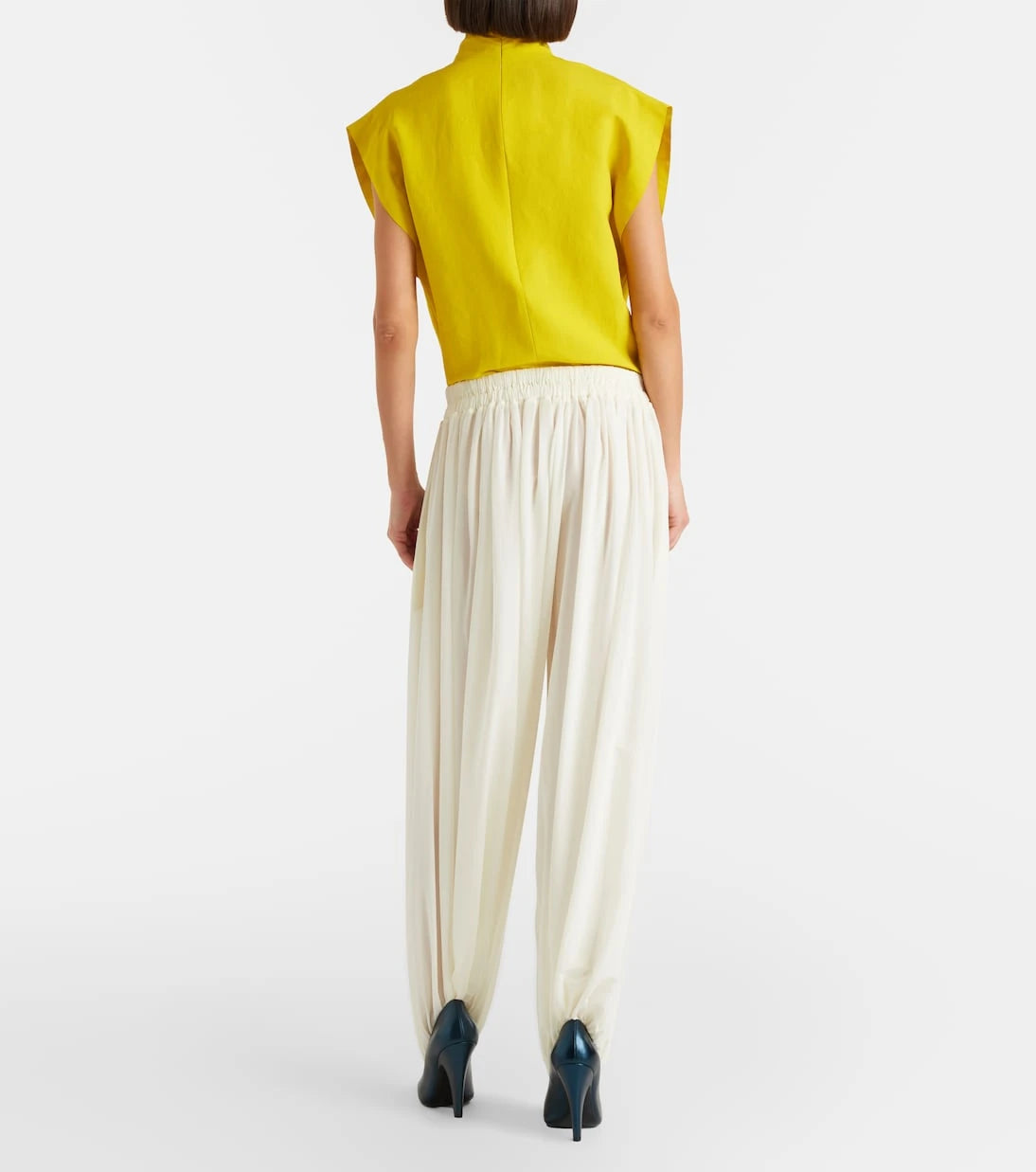 Alaïa - Silk-blend wide-leg pants