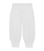 White Logo-Patch Longline Shorts