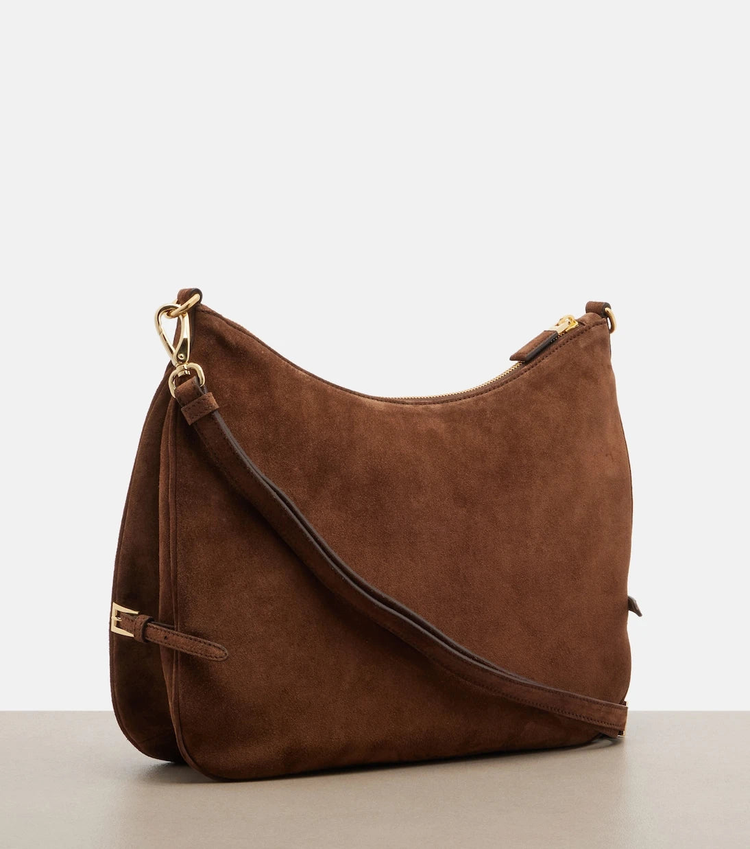 Prada - Prada Aimée Large suede shoulder bag