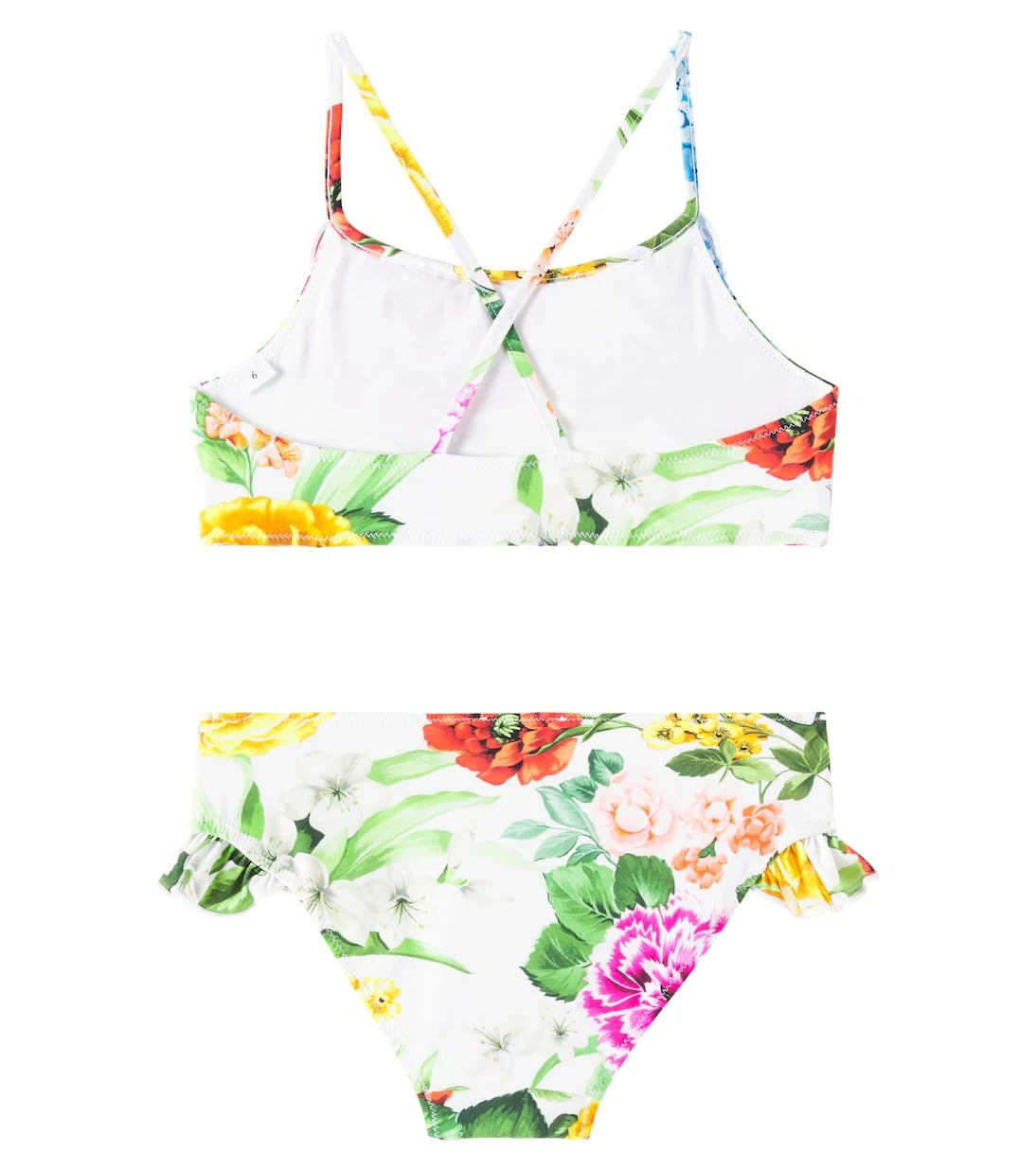 Dolce&Gabbana Kids - Floral ruffled bikini